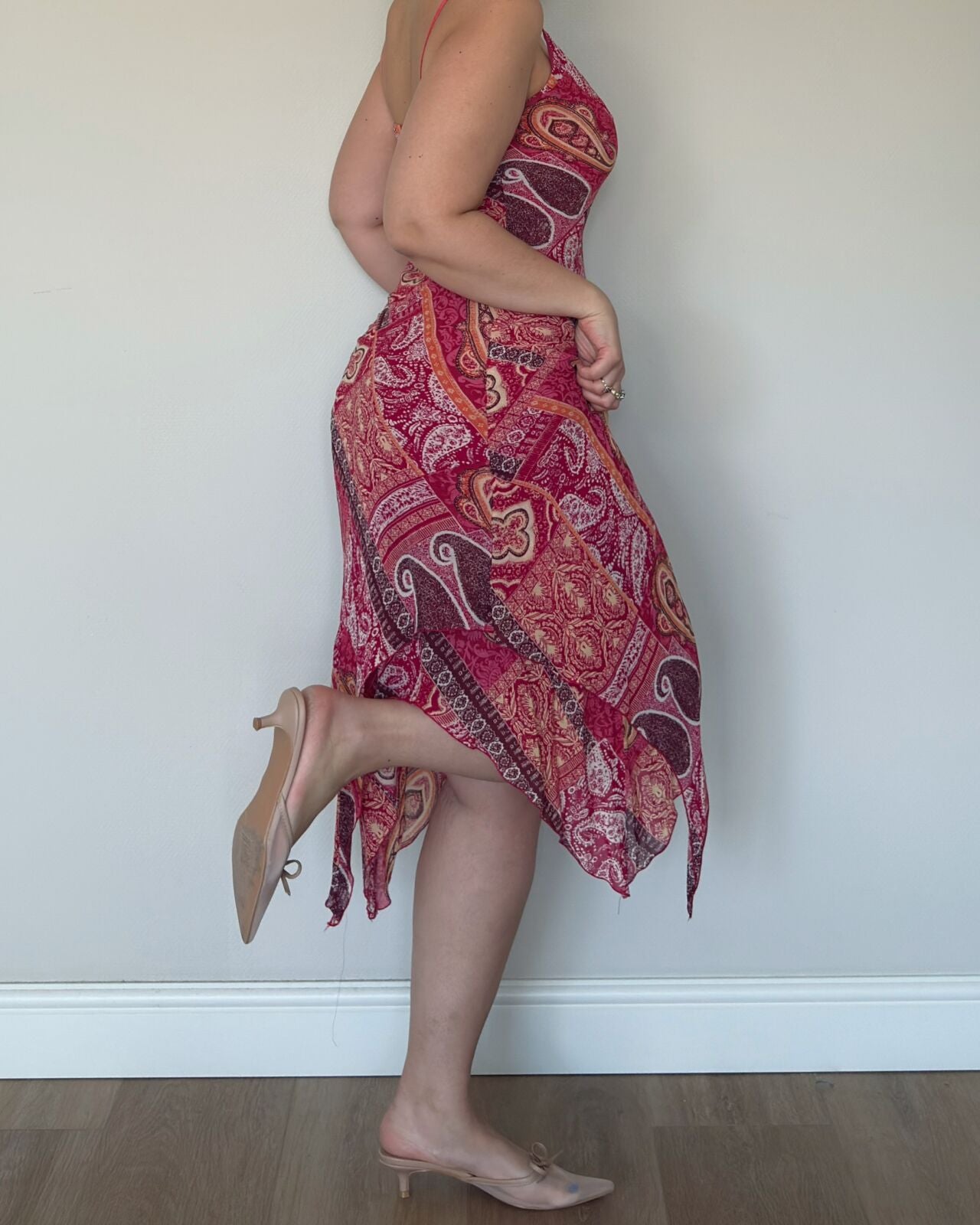 Patchwork Asymmetrical Dress – M/L