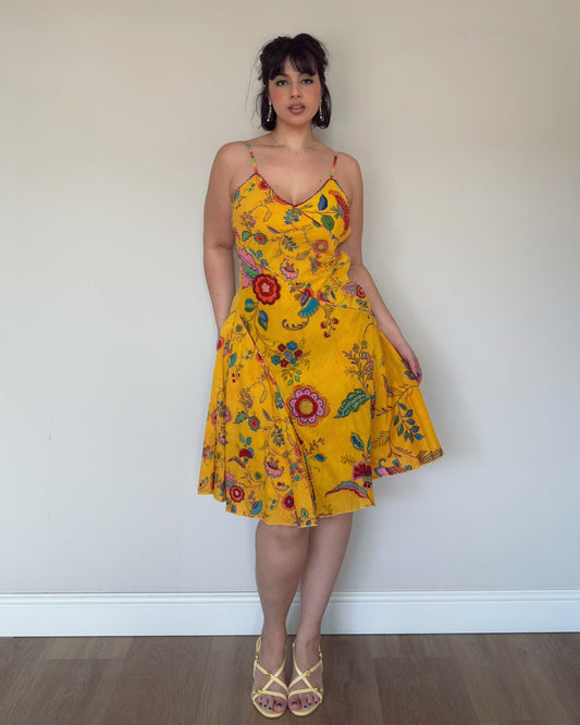 Vintage Rene Derhy Cotton Sundress – size M-L