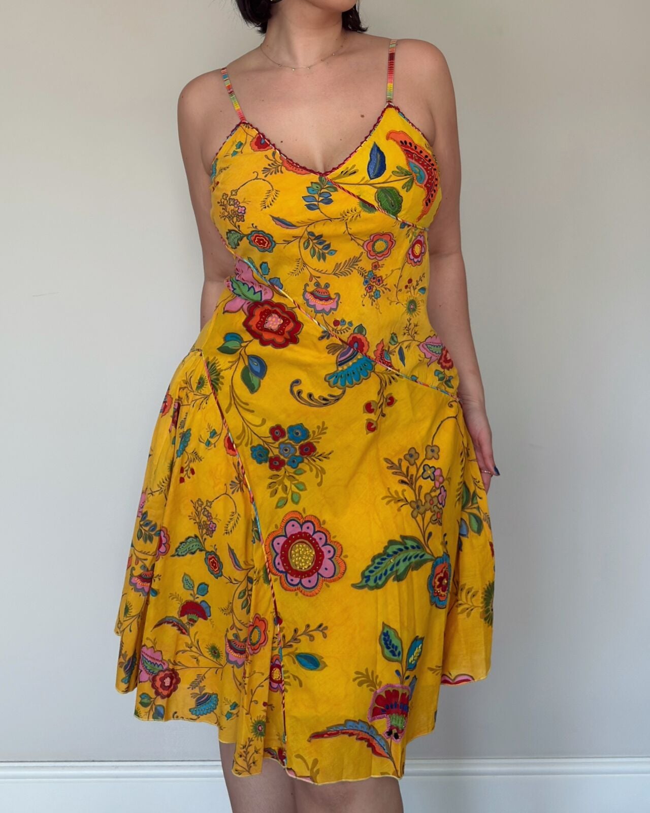 Vintage Rene Derhy Cotton Sundress – size M-L