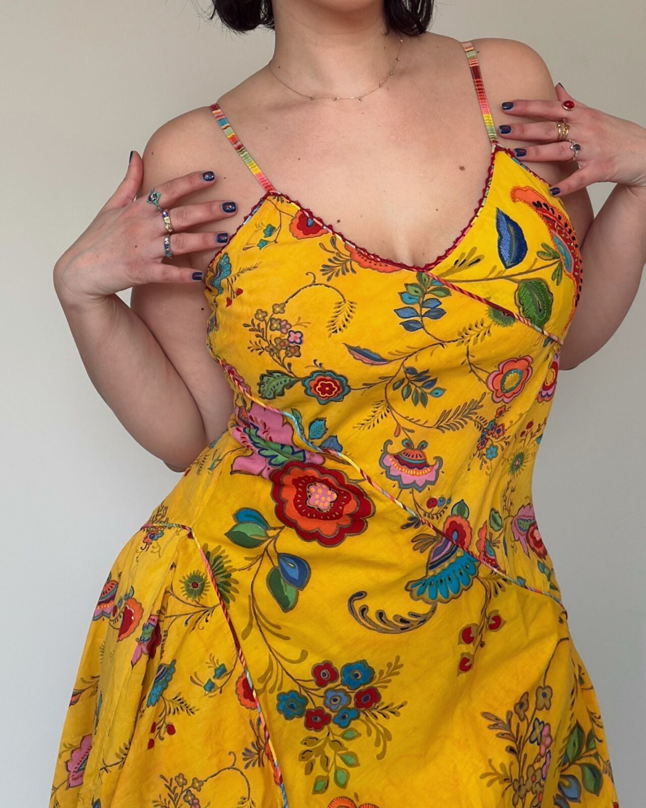 Vintage Rene Derhy Cotton Sundress – size M-L