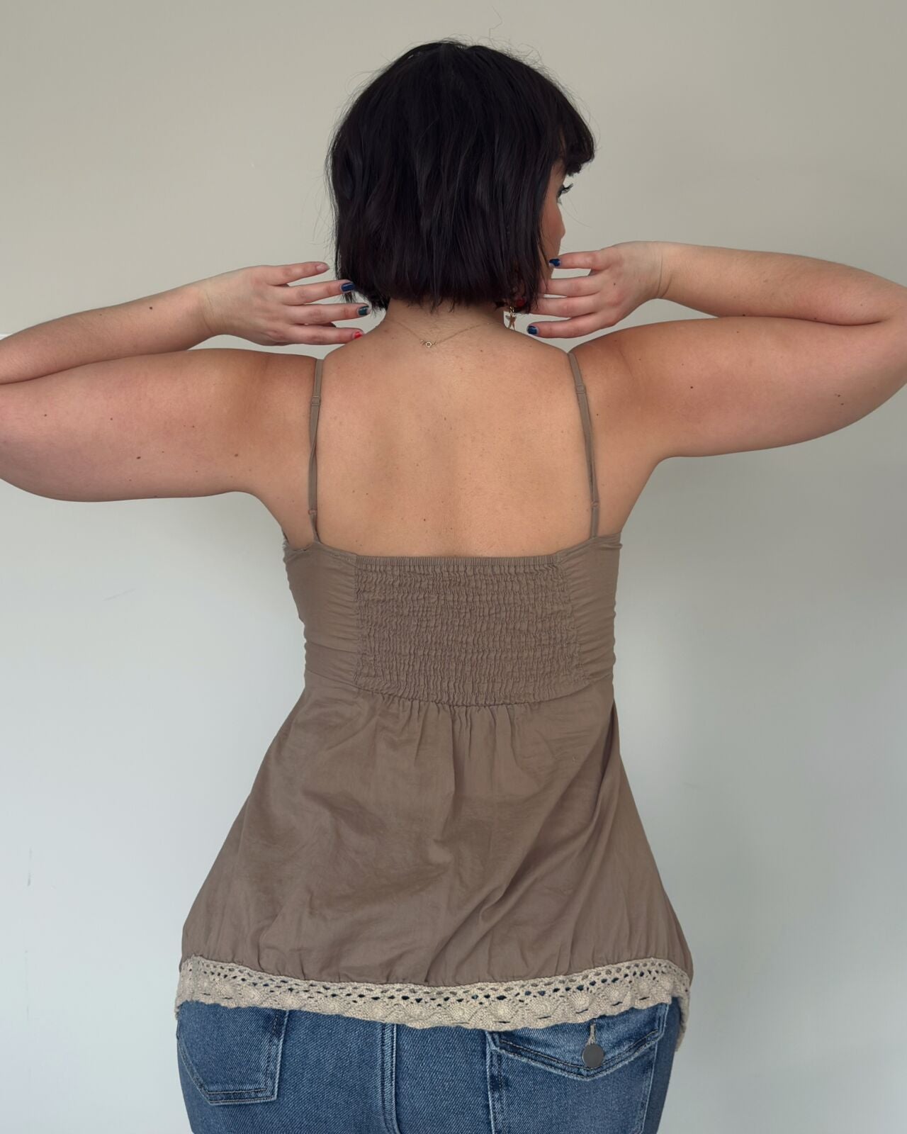 Embroidered Babydoll Top