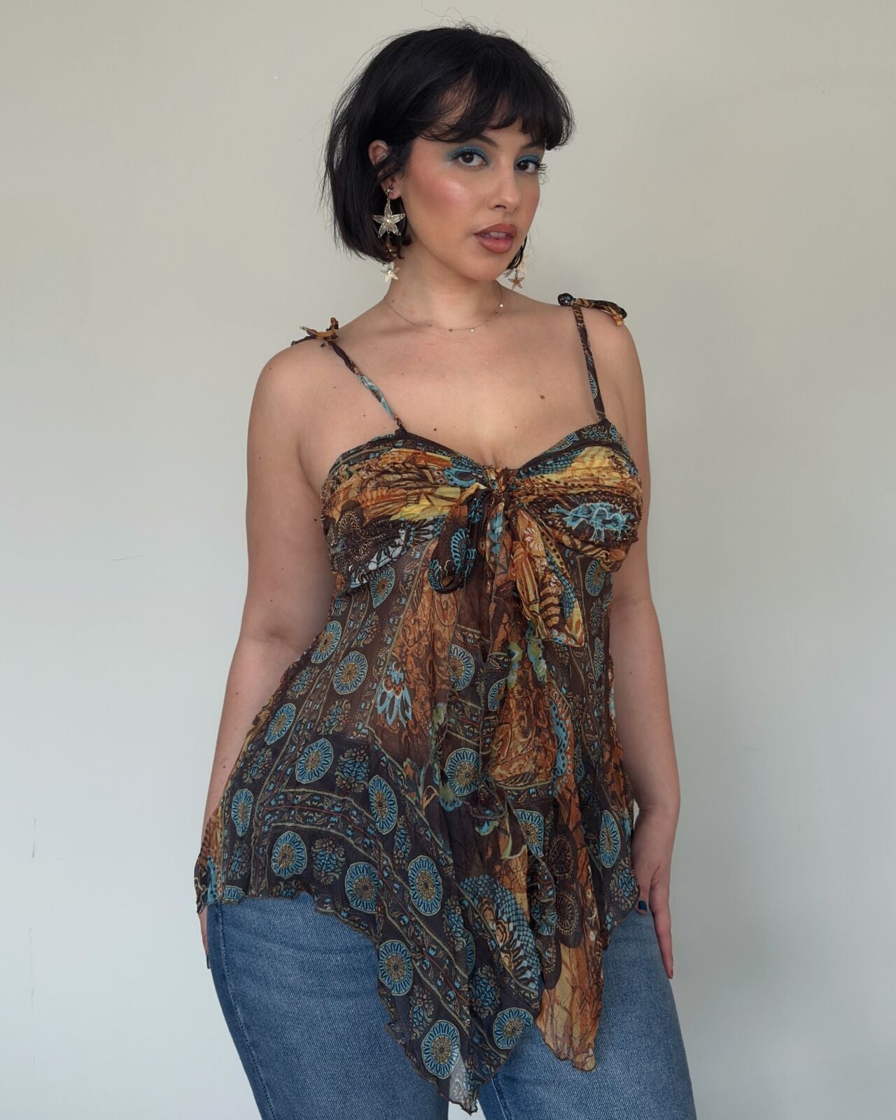Boho Tie-Front Top