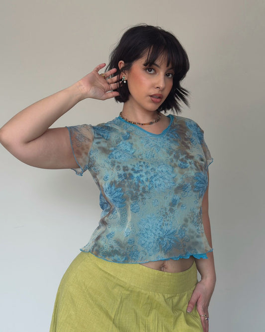 Y2K Mesh Top – size L-XL