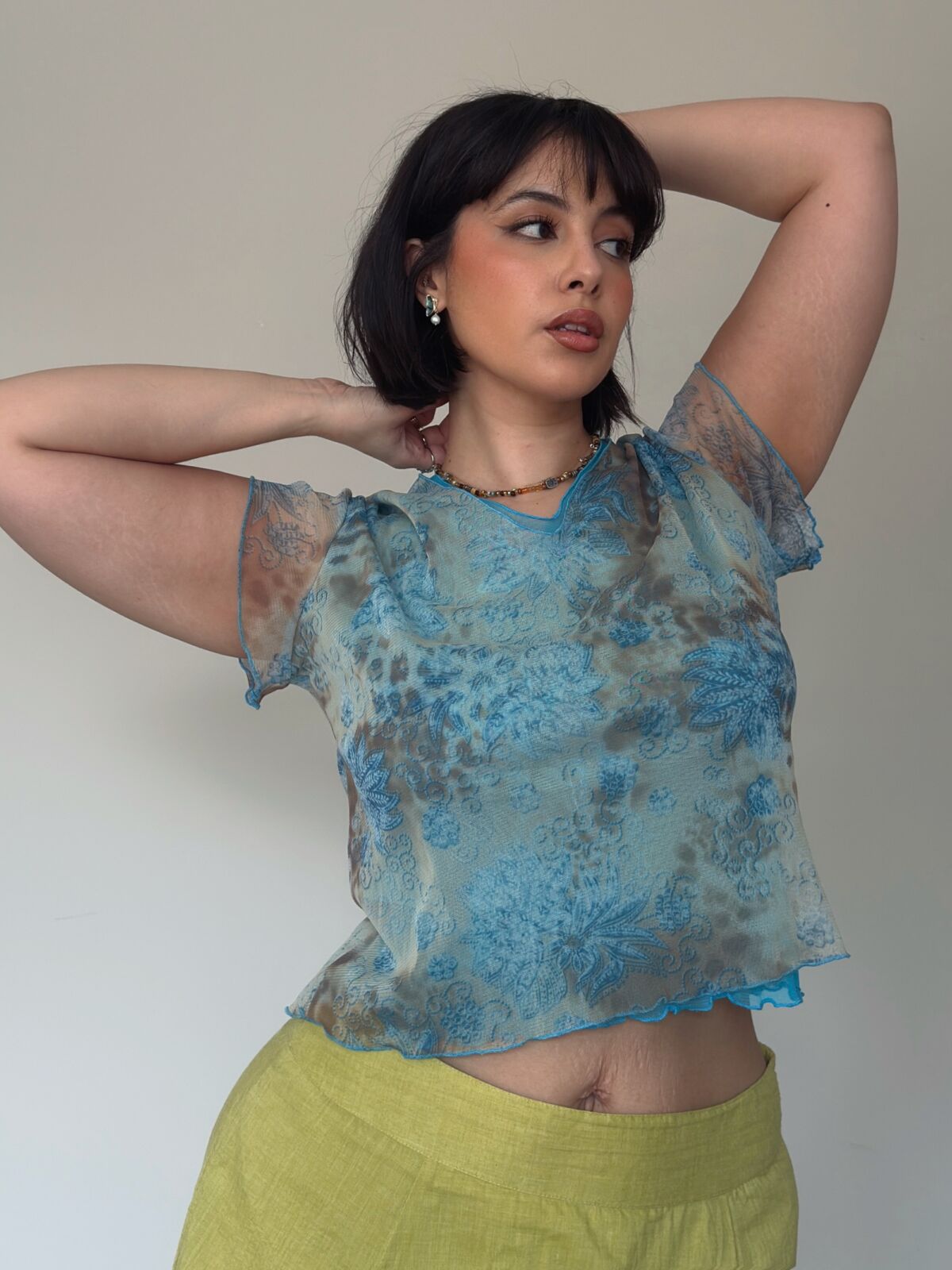 Y2K Mesh Top – size L-XL