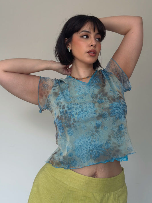 Y2K Mesh Top – size L-XL