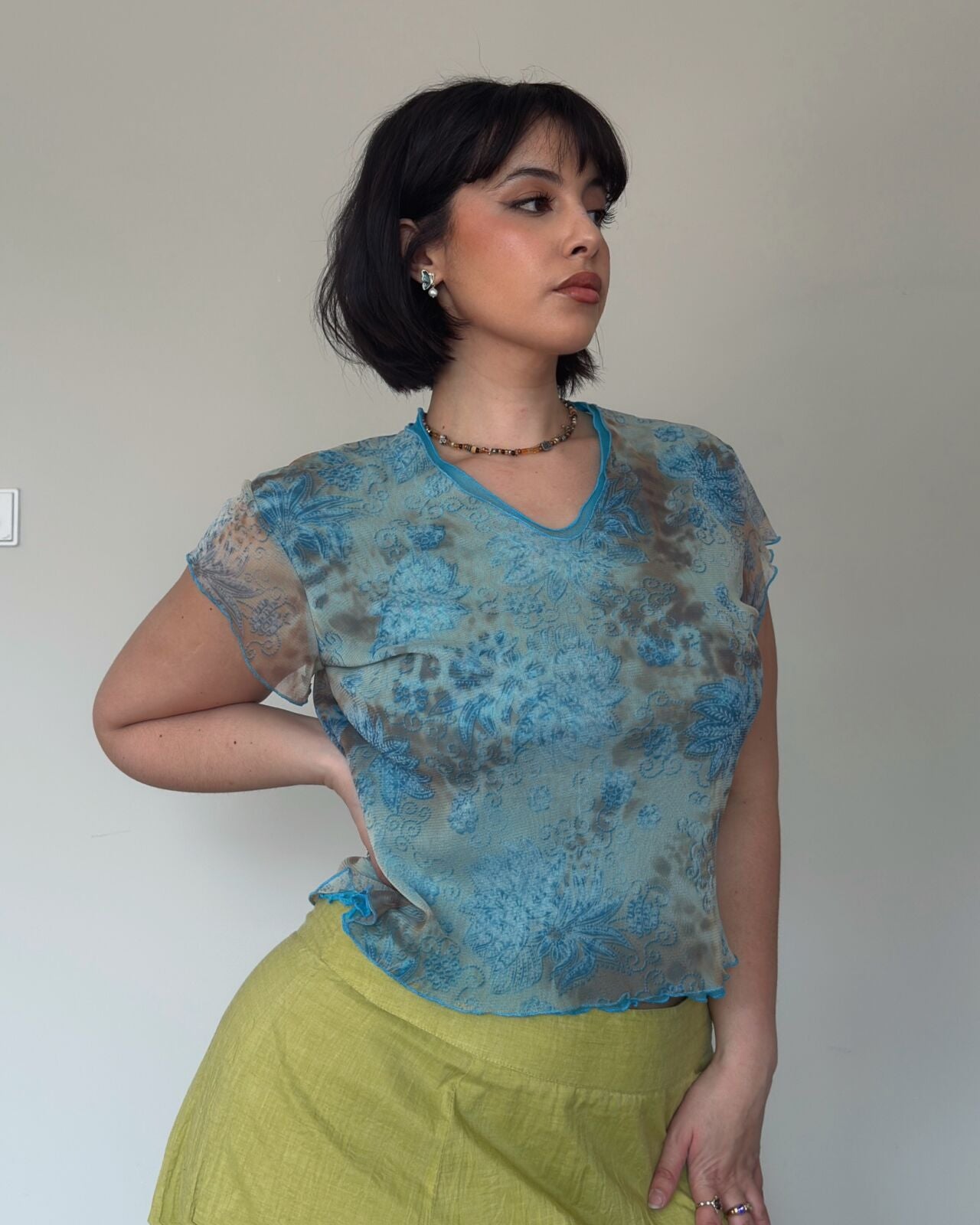 Y2K Mesh Top – size L-XL