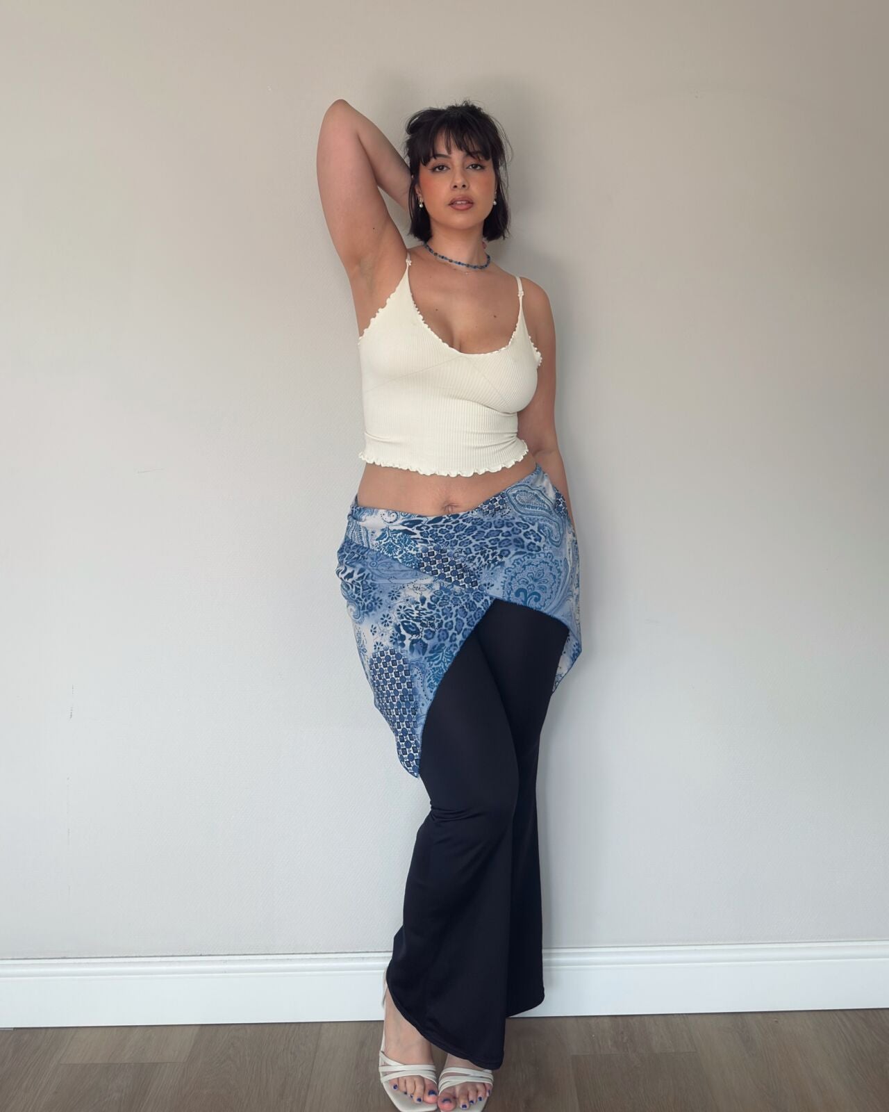 Y2K Layered Skirt Pants – size M/L