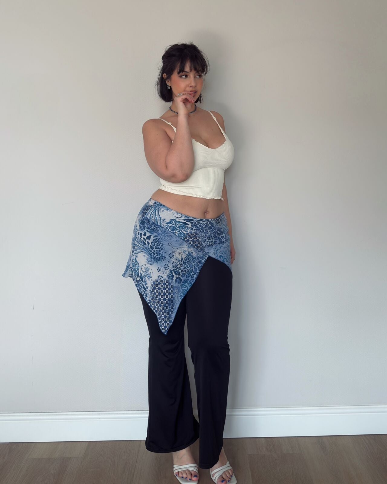 Y2K Layered Skirt Pants – size M/L