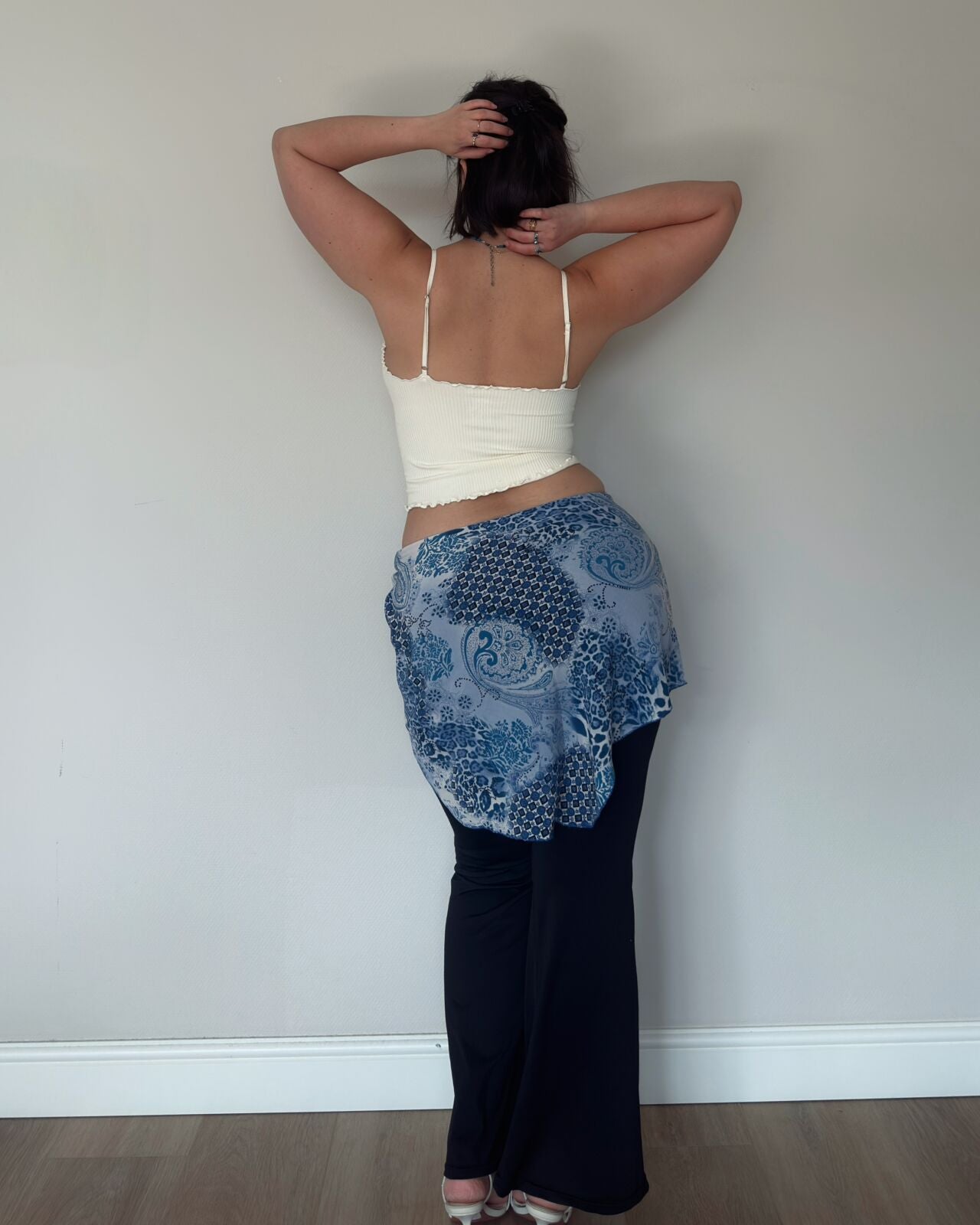 Y2K Layered Skirt Pants – size M/L