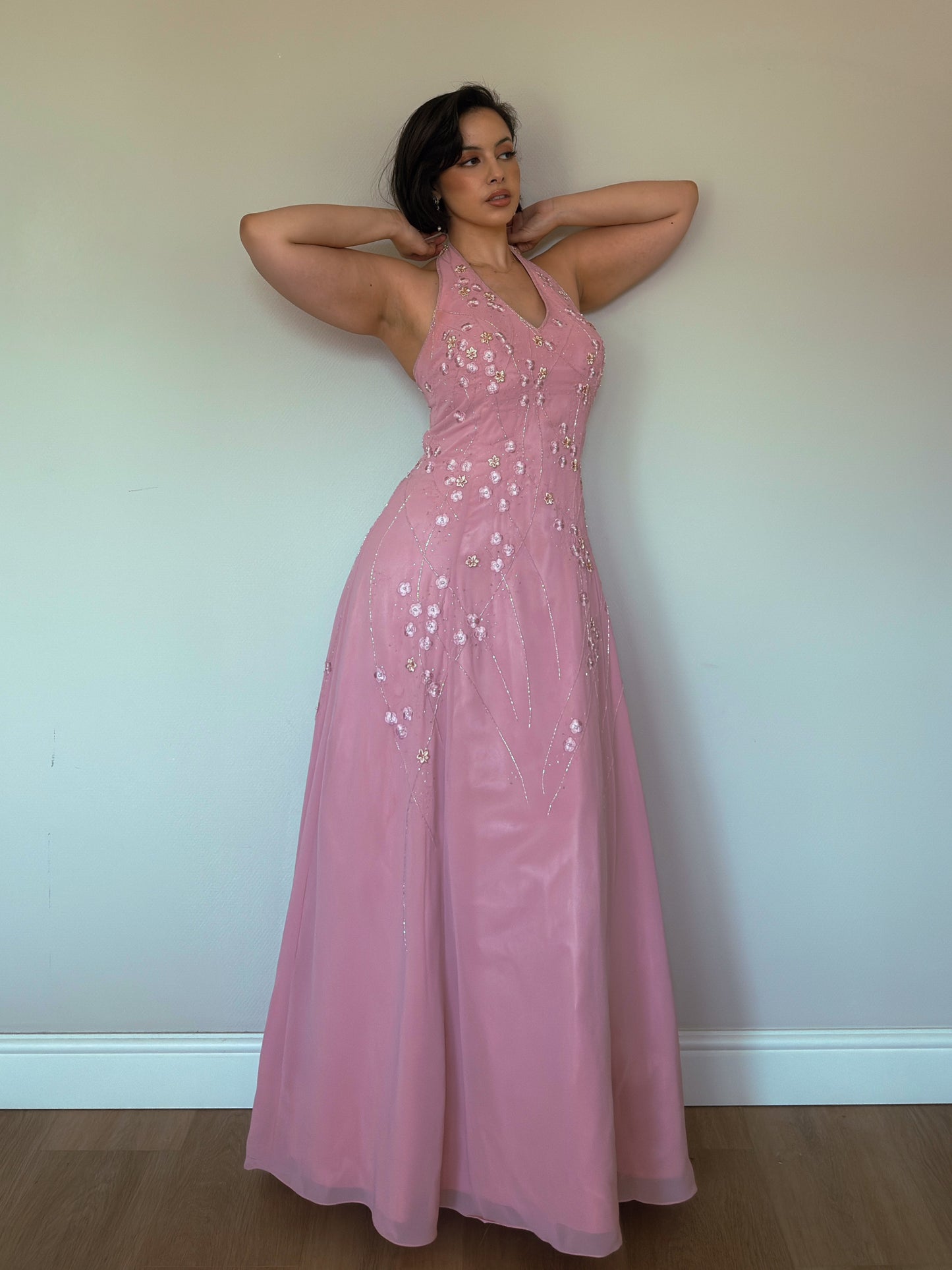 Blush Blossom Vintage Gown - size M/L