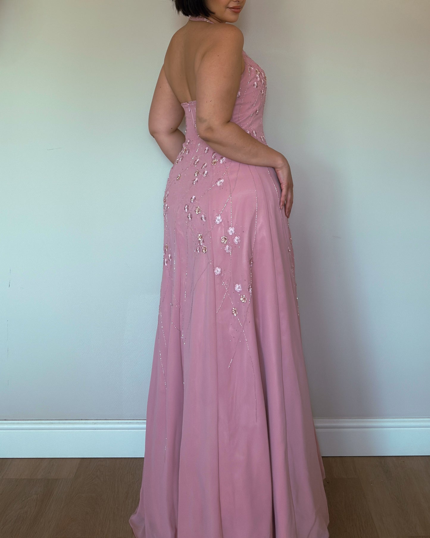 Blush Blossom Vintage Gown - size M/L
