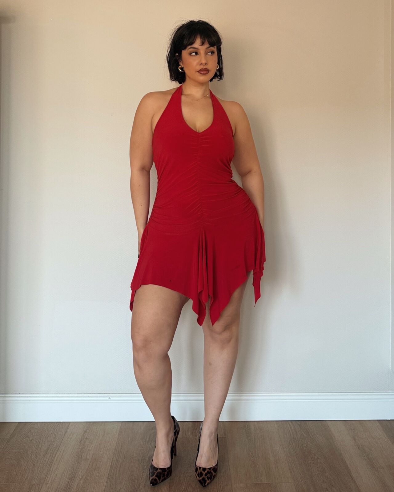 Red Halter Mini Dress