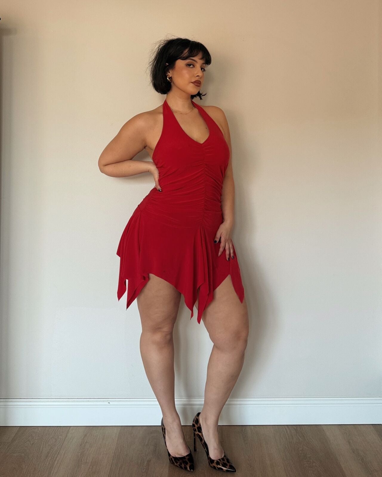 Red Halter Mini Dress
