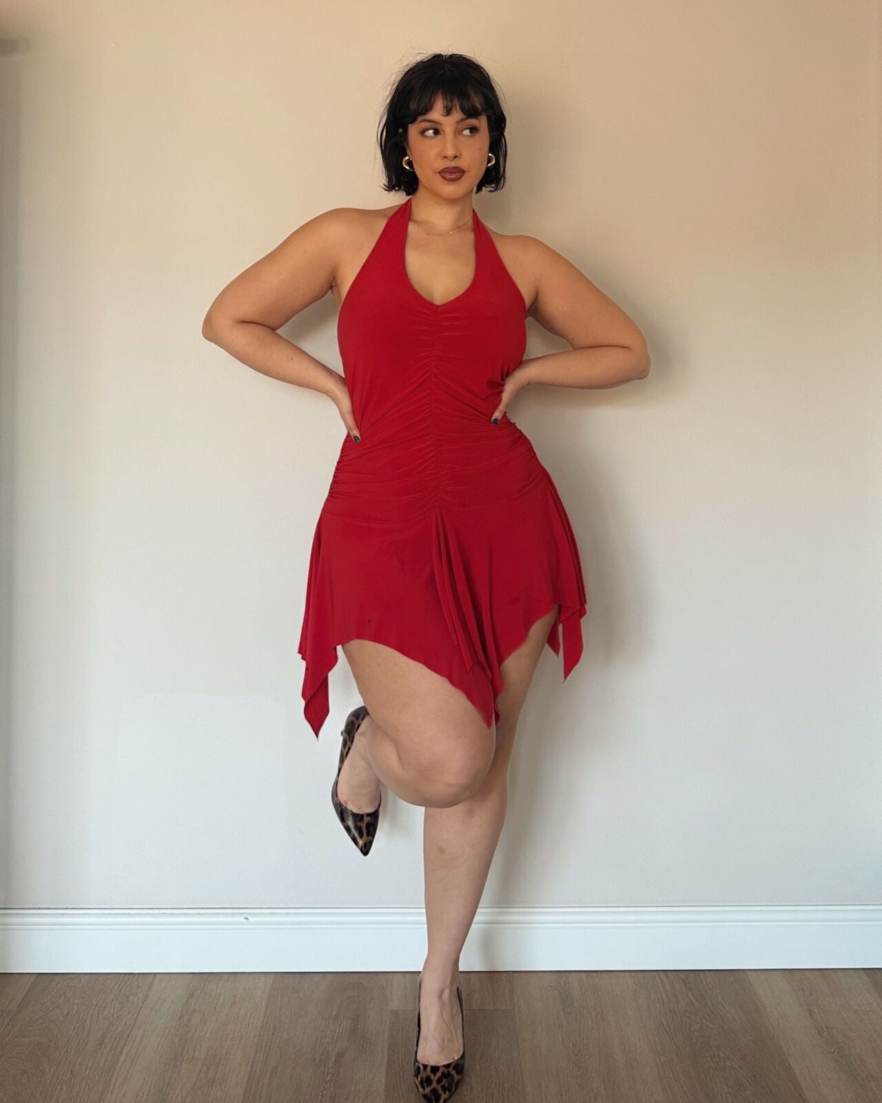 Red Halter Mini Dress