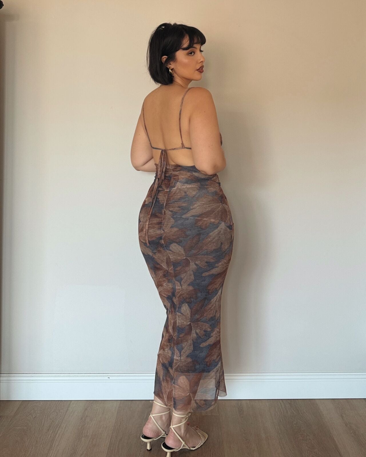 Floral Mesh Maxi Dress