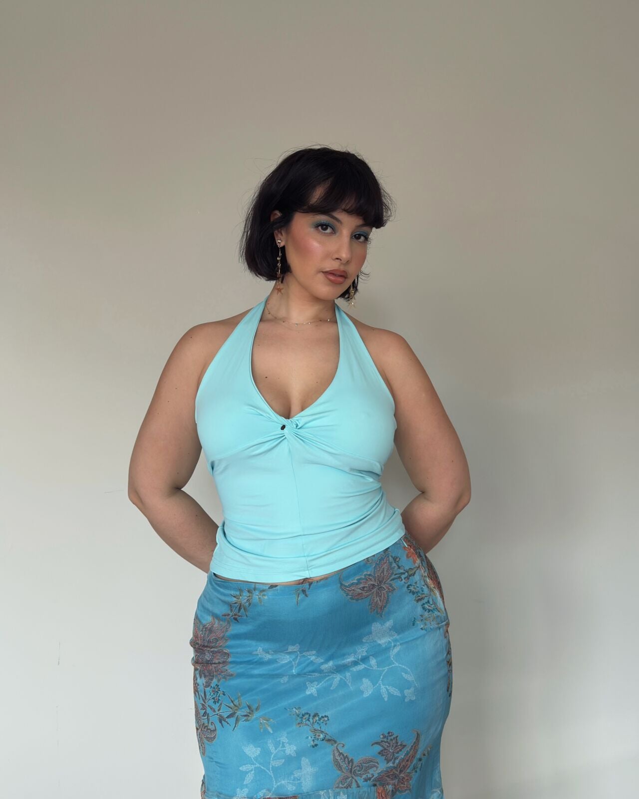 Blue Halter Top