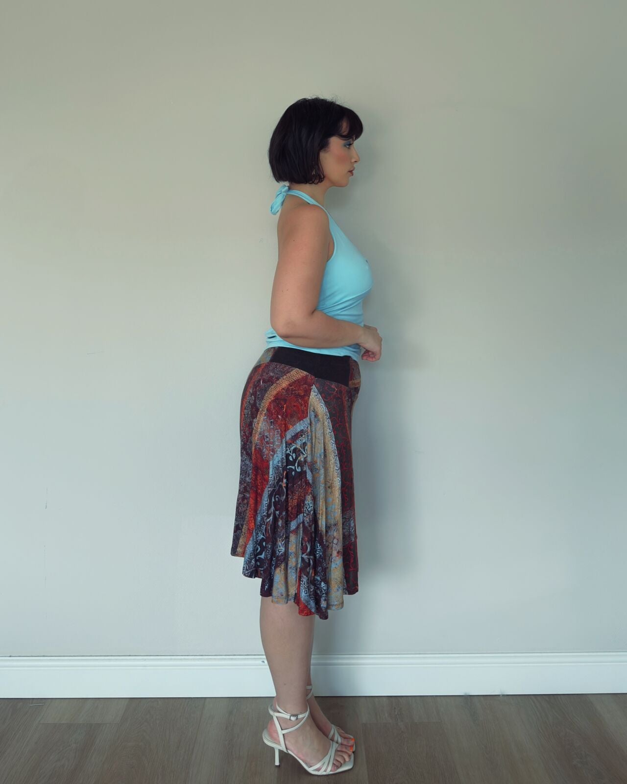 Patchwork A-Line Skirt
