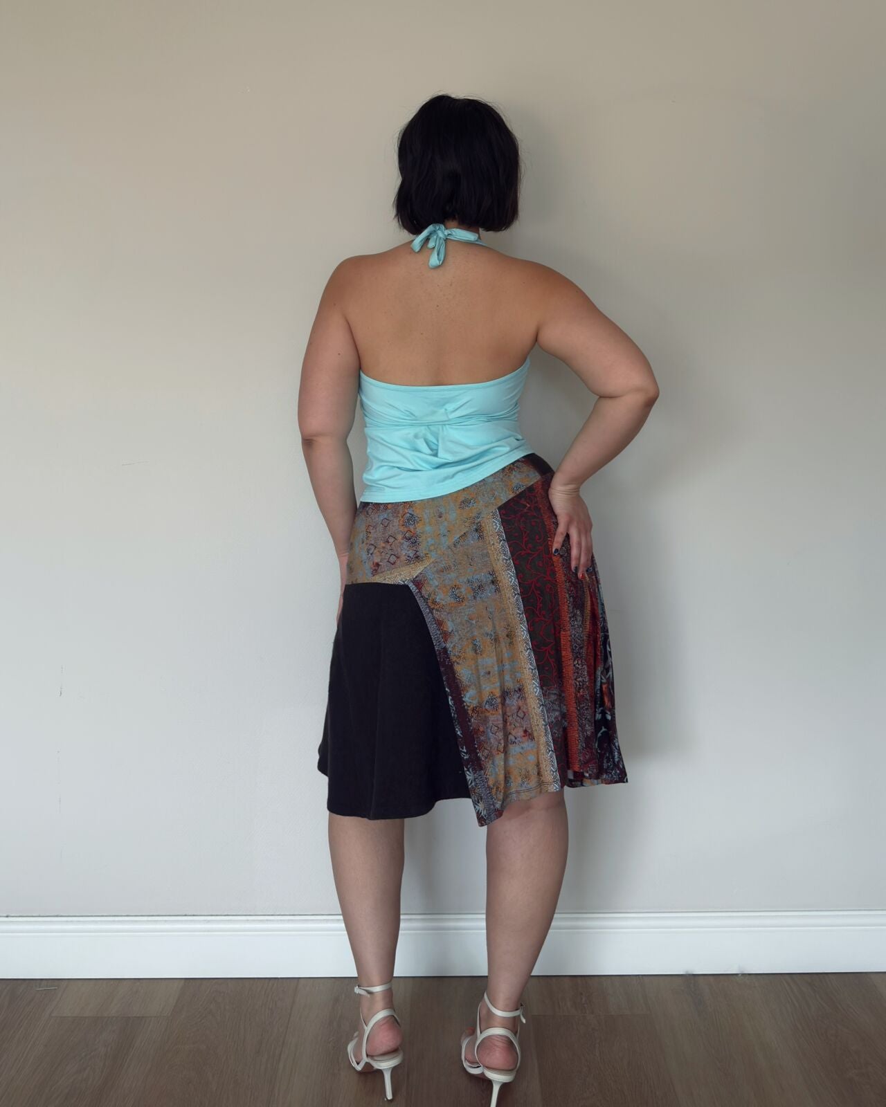 Patchwork A-Line Skirt