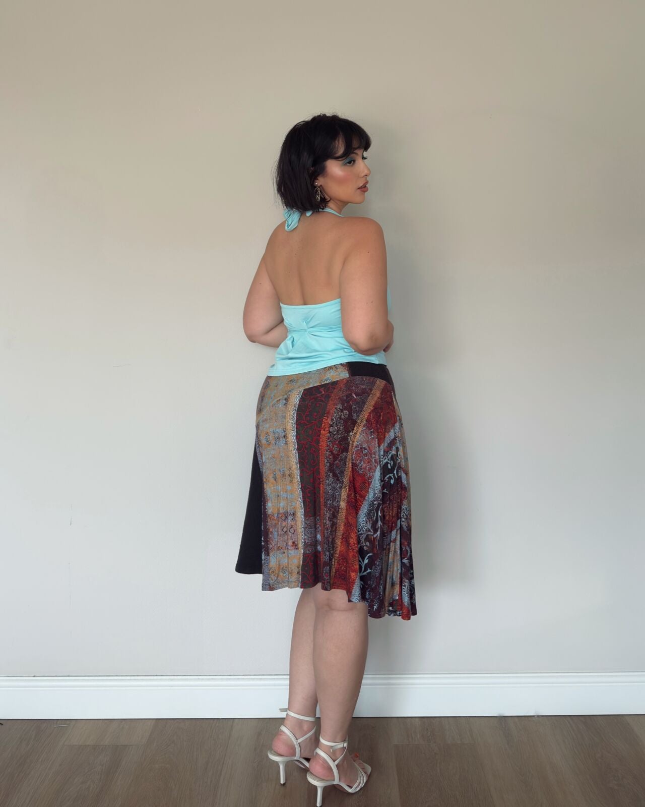 Patchwork A-Line Skirt